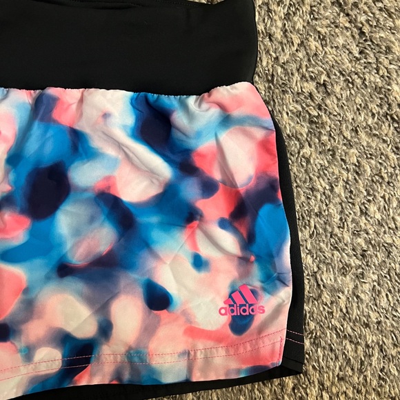 Adidas Women's Black and Multicolor Athletic Shorts - Picture 2 of 6